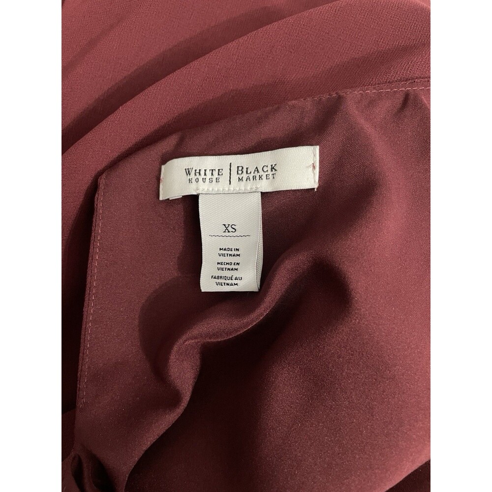 White House Black Market Deep Red Sleeveless Dressy Tank XS Office Chic - Picture 8 of 8